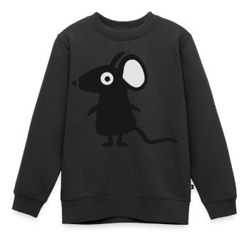 Petite souris - Sweat Premium enfant bio - noir - Devant - AI Model Kid Female (0cm)
