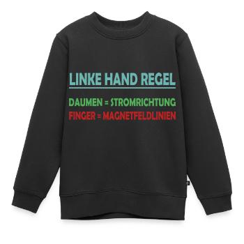 Spannung und Widerstand Elektrizität - Physiker - Kinder Premium Organic Sweatshirt - Schwarz - Vorne - AI Model Kid Female (0cm)