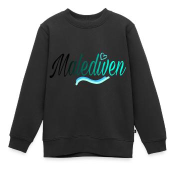 Malediven black - Kinder Premium Organic Sweatshirt - Schwarz - Vorne - AI Model Kid Female (0cm)