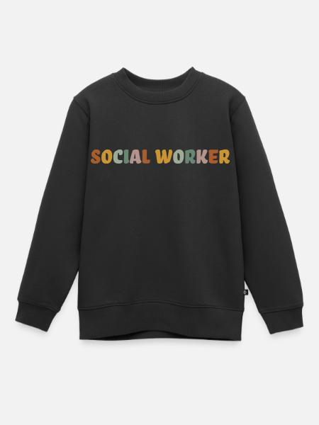 T-shirt de travailleur social pour femmes, Retro Social - Sweat Premium enfant bio - noir