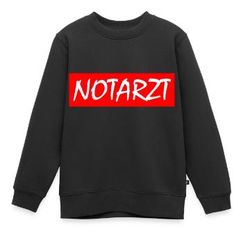 Notarzt - Kinder Premium Organic Sweatshirt - Schwarz - Vorne - AI Model Kid Female (0cm)