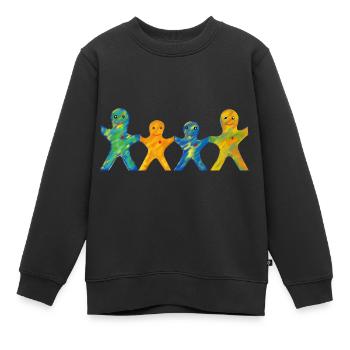 famille - Sweat Premium enfant bio - noir - Devant - AI Model Kid Female (0cm)