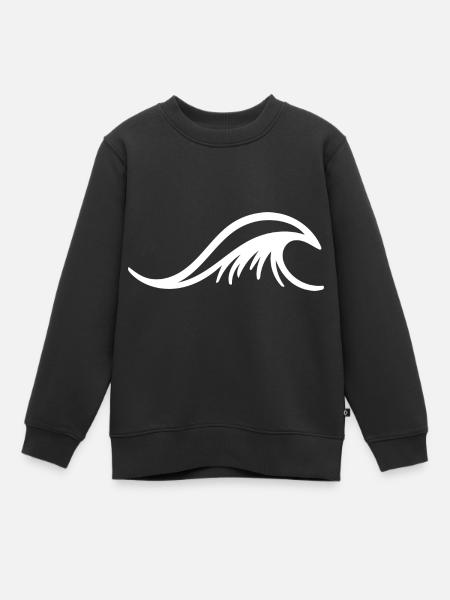Vague d’eau de mer de mer - Sweat Premium enfant bio - noir