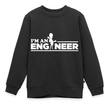 Ich bin ein Ingenieur! - Kinder Premium Organic Sweatshirt - Schwarz - Vorne - AI Model Kid Female (0cm)