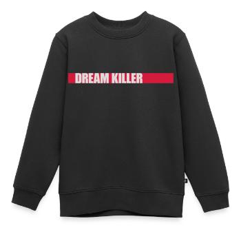 citation pessimiste tueur de rêves - Sweat Premium enfant bio - noir - Devant - AI Model Kid Female (0cm)