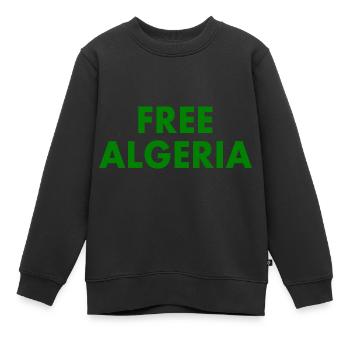 Algerien - Kinder Premium Organic Sweatshirt - Schwarz - Vorne - AI Model Kid Female (0cm)