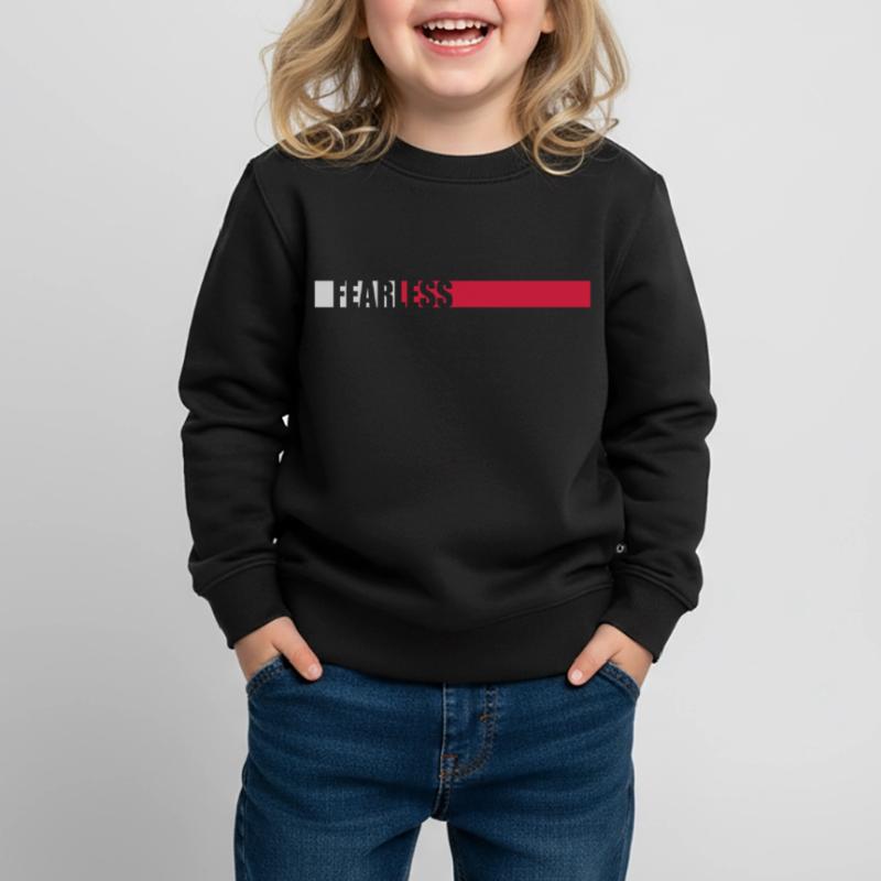 Conception de citation de texte intrépide Sweat Premium enfant bio