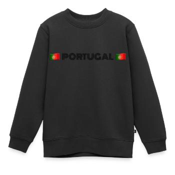 PORTUGAL - Kinder Premium Organic Sweatshirt - Schwarz - Vorne - AI Model Kid Female (0cm)