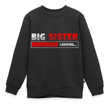 Siblings Little Sister Pregnant - Kids Premium Organic Sweatshirt - black - Front - AI Model Kid Female (0cm)