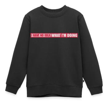 Aucune idée - Sweat Premium enfant bio - noir - Devant - AI Model Kid Female (0cm)