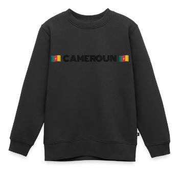 KAMERUN - Kinder Premium Organic Sweatshirt - Schwarz - Vorne - AI Model Kid Female (0cm)