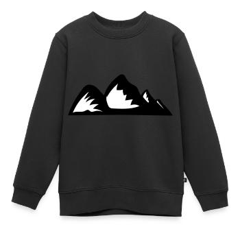 Berge Berg Gebirge 12 - Kinder Premium Organic Sweatshirt - Schwarz - Vorne - AI Model Kid Female (0cm)