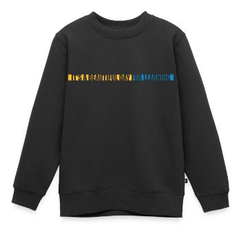beautiful day for learning - Kids Premium Organic Sweatshirt - black - Front - AI Model Kid Female (0cm)
