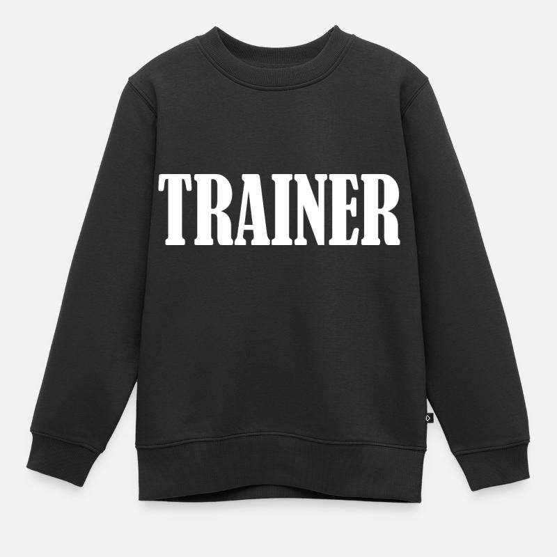 Trainer - Kinder Premium Organic Sweatshirt - Schwarz