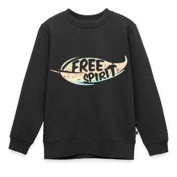 Free Spirit / - Kinder Premium Organic Sweatshirt - Schwarz - Vorne - AI Model Kid Female (0cm)