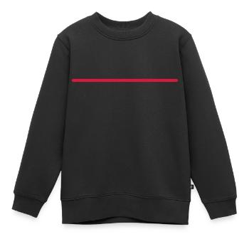 strich - Kinder Premium Organic Sweatshirt - Schwarz - Vorne - AI Model Kid Female (0cm)