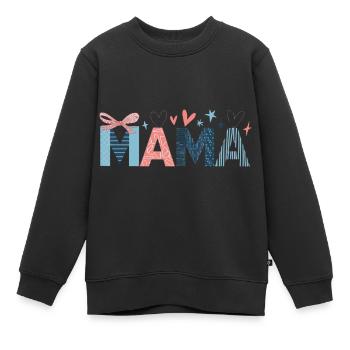 Mama - Kinder Premium Organic Sweatshirt - Schwarz - Vorne - AI Model Kid Female (0cm)