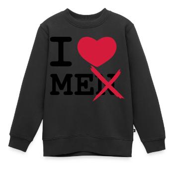 I Love Men - Kinder Premium Organic Sweatshirt - Schwarz - Vorne - AI Model Kid Female (0cm)