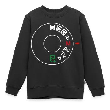 Canon Dialler - Kinder Premium Organic Sweatshirt - Schwarz - Vorne - AI Model Kid Female (0cm)