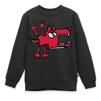 Mad Dog - Kids Premium Organic Sweatshirt - black - Front - AI Model Kid Female (0cm)
