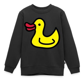 Duck - canard 3 - Sweat Premium enfant bio - noir - Devant - AI Model Kid Female (0cm)