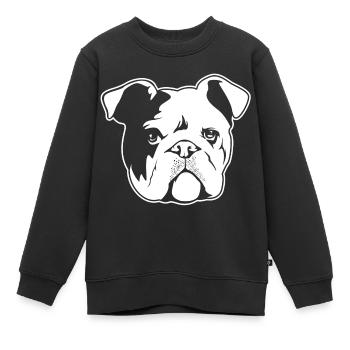 Englische Bulldogge - Kinder Premium Organic Sweatshirt - Schwarz - Vorne - AI Model Kid Female (0cm)