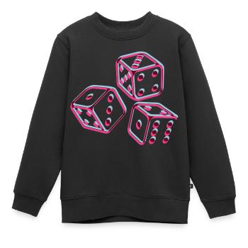 en 3d - Sweat Premium enfant bio - noir - Devant - AI Model Kid Female (0cm)