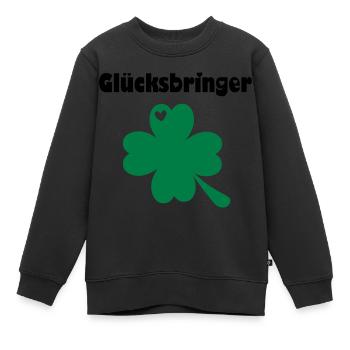 Kleeblatt - Kinder Premium Organic Sweatshirt - Schwarz - Vorne - AI Model Kid Female (0cm)