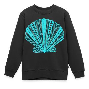 Muschel - Kinder Premium Organic Sweatshirt - Schwarz - Vorne - AI Model Kid Female (0cm)