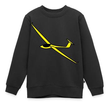 segelflugzeug asw27 - Kinder Premium Organic Sweatshirt - Schwarz - Vorne - AI Model Kid Female (0cm)