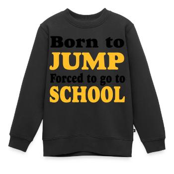 Saut en longueur - Saut en hauteur - Sweat Premium enfant bio - noir - Devant - AI Model Kid Female (0cm)