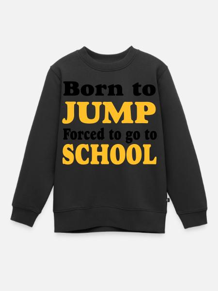 Saut en longueur - Saut en hauteur - Sweat Premium enfant bio - noir