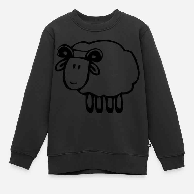 Schaf - Kinder Premium Organic Sweatshirt - Schwarz