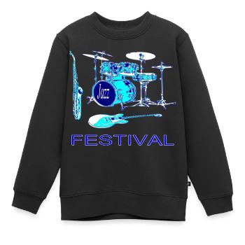 Jazz - Sweat Premium enfant bio - noir - Devant - AI Model Kid Female (0cm)