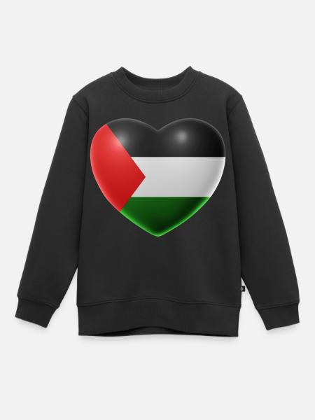 Coeur (Palestine / Palestine) - Sweat Premium enfant bio - noir