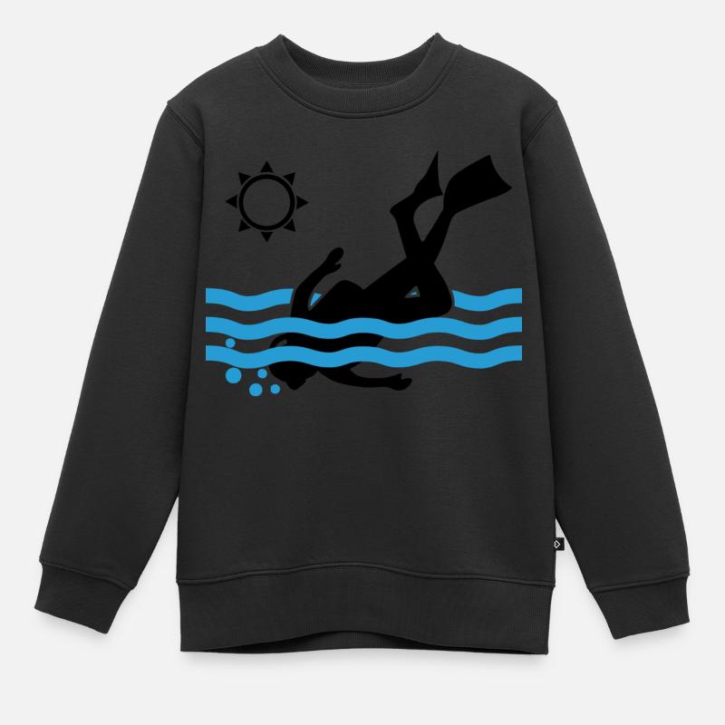 Plongeur - Sweat Premium enfant bio - noir