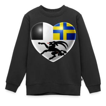 Coeur (Grisons) - Sweat Premium enfant bio - noir - Devant - AI Model Kid Female (0cm)