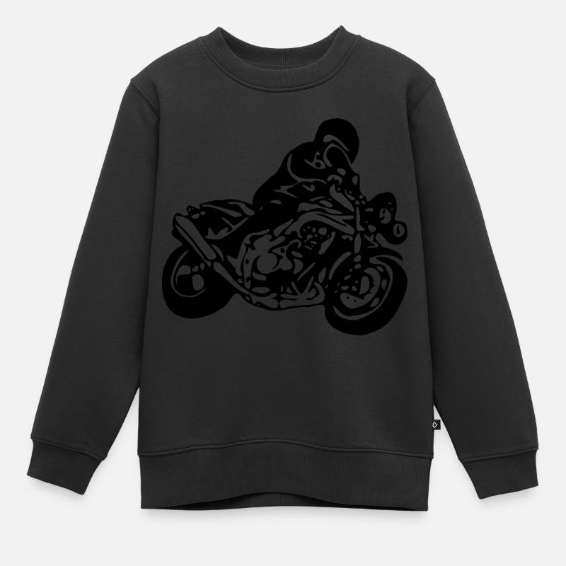 motorrad - Kinder Premium Organic Sweatshirt - Schwarz