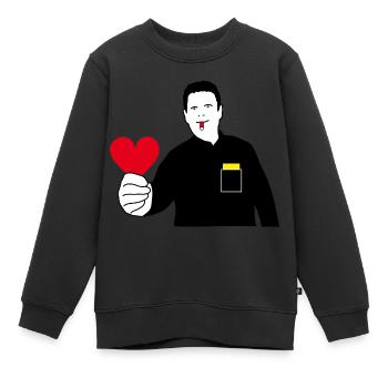 Arbitre - Sweat Premium enfant bio - noir - Devant - AI Model Kid Female (0cm)