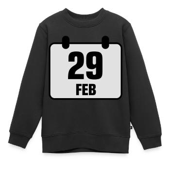 29 februar jahrestag geburtstag 2c - Kinder Premium Organic Sweatshirt - Schwarz - Vorne - AI Model Kid Female (0cm)