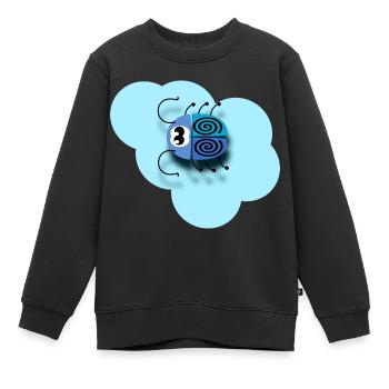 auf Wolke - Kinder Premium Organic Sweatshirt - Schwarz - Vorne - AI Model Kid Female (0cm)