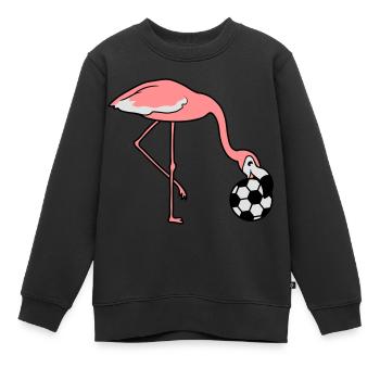 kick football club jouer balle kicker rire - Sweat Premium enfant bio - noir - Devant - AI Model Kid Female (0cm)