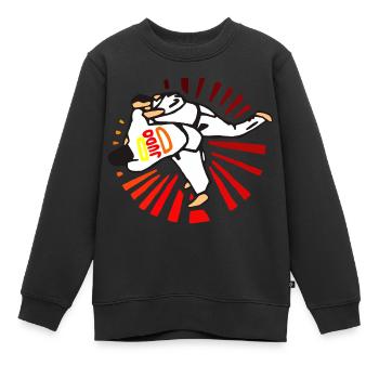 Judo - Kinder Premium Organic Sweatshirt - Schwarz - Vorne - AI Model Kid Female (0cm)
