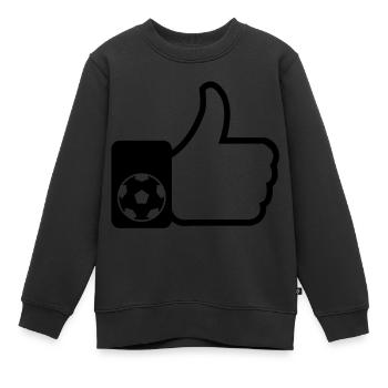 Wie beim Fußball - Kinder Premium Organic Sweatshirt - Schwarz - Vorne - AI Model Kid Female (0cm)