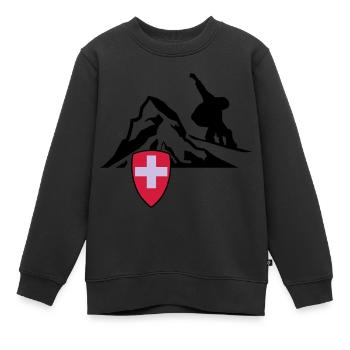 matterhorn zermatt Switzerland - Kids Premium Organic Sweatshirt - black - Front - AI Model Kid Female (0cm)
