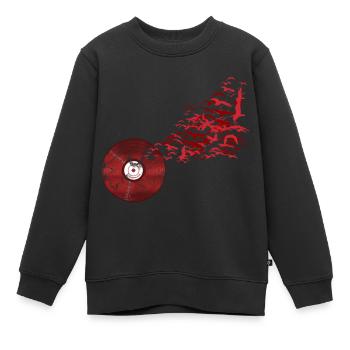 Vinyl Vögel - Kinder Premium Organic Sweatshirt - Schwarz - Vorne - AI Model Kid Female (0cm)