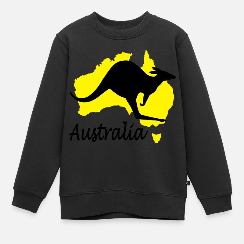 australia australien - Kinder Premium Organic Sweatshirt - Schwarz