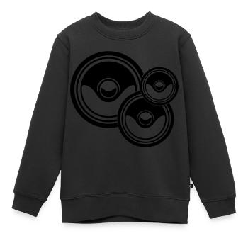 Bass Sound Music Musik Rave - Sweat Premium enfant bio - noir - Devant - AI Model Kid Female (0cm)