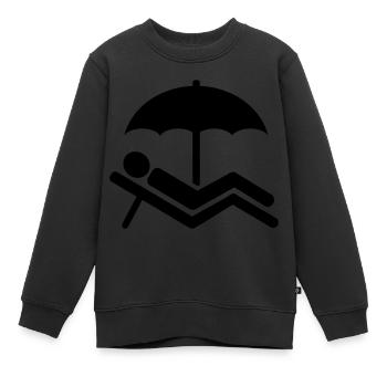 Plage - Sweat Premium enfant bio - noir - Devant - AI Model Kid Female (0cm)
