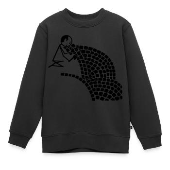 Pflasterer - Kinder Premium Organic Sweatshirt - Schwarz - Vorne - AI Model Kid Female (0cm)